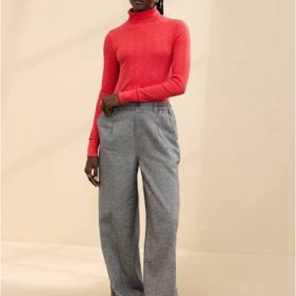aerie Tops - aerie black essential turtleneck layering TShirt long sleeve ribbed L